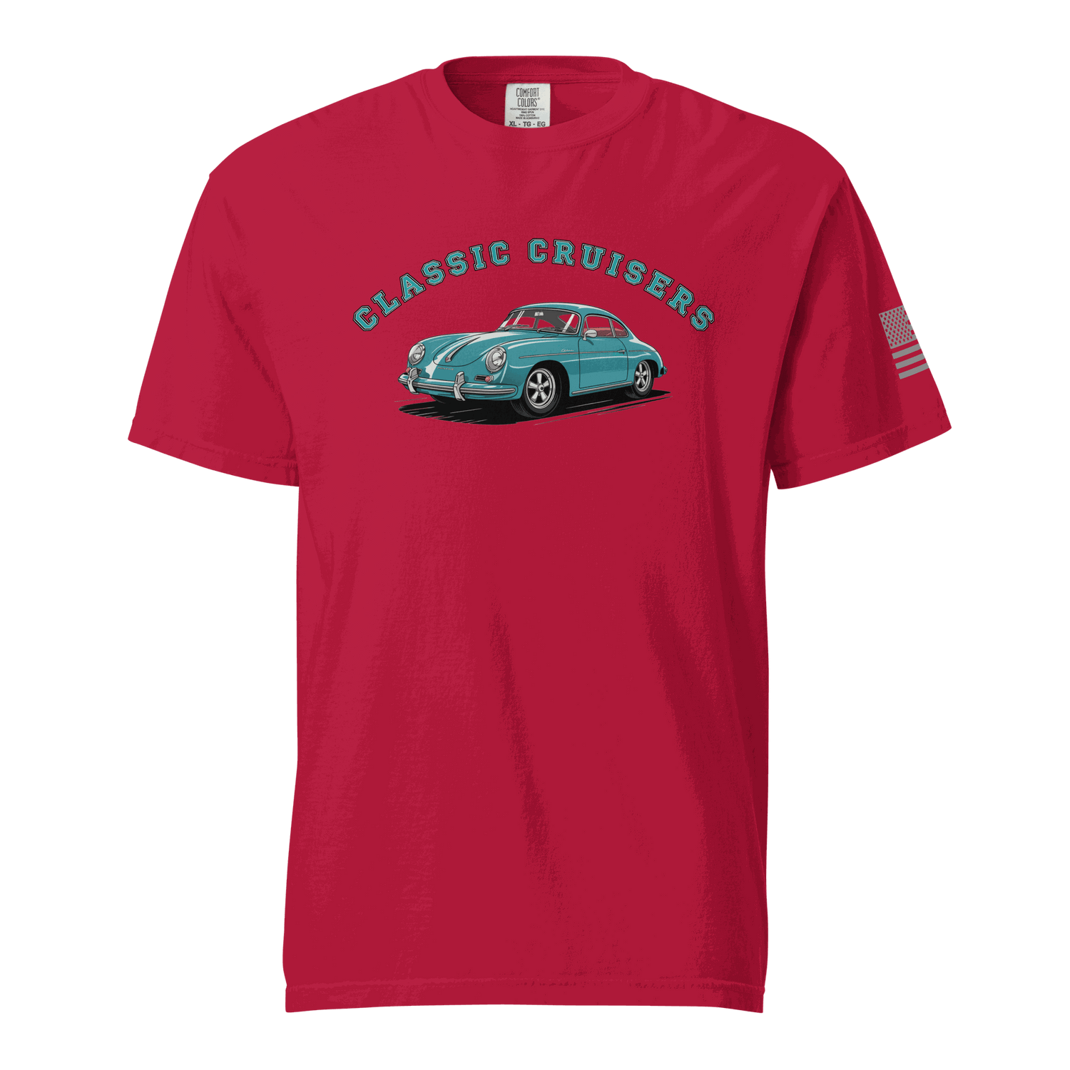 Vintage sports car graphic printed on soft, breathable 100% cotton vintage sports car t-shirt