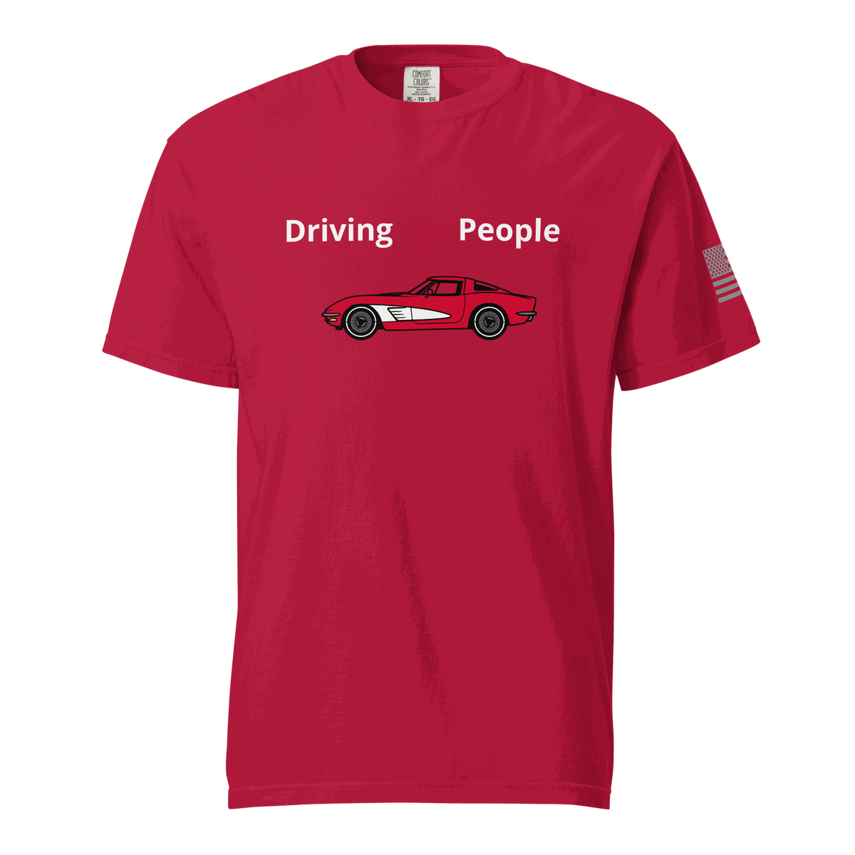 Funny car lover t-shirt with "Driving Is Better Than People" slogan, 100% cotton, relaxed fit, durable stitching, perfect gift for car enthusiasts