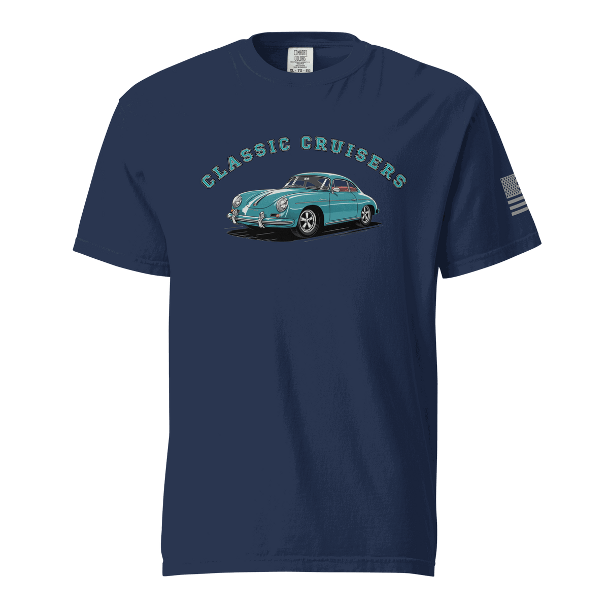 Vintage sports car printed t-shirt made of 100% ring-spun cotton with relaxed fit and durable stitching