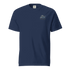 Navy blue Flying machine t shirt with small aviation design, 100% ring-spun cotton breathable fabric