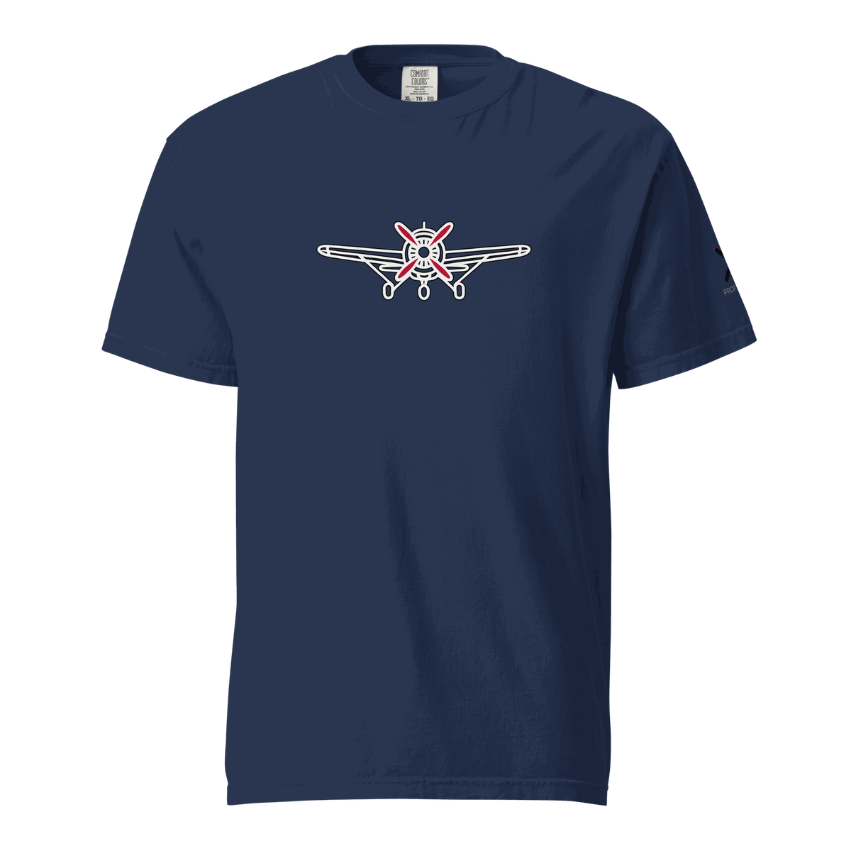 Plain white Plane 5 thick structured tee made of 100% ring-spun cotton with relaxed fit and durable stitching