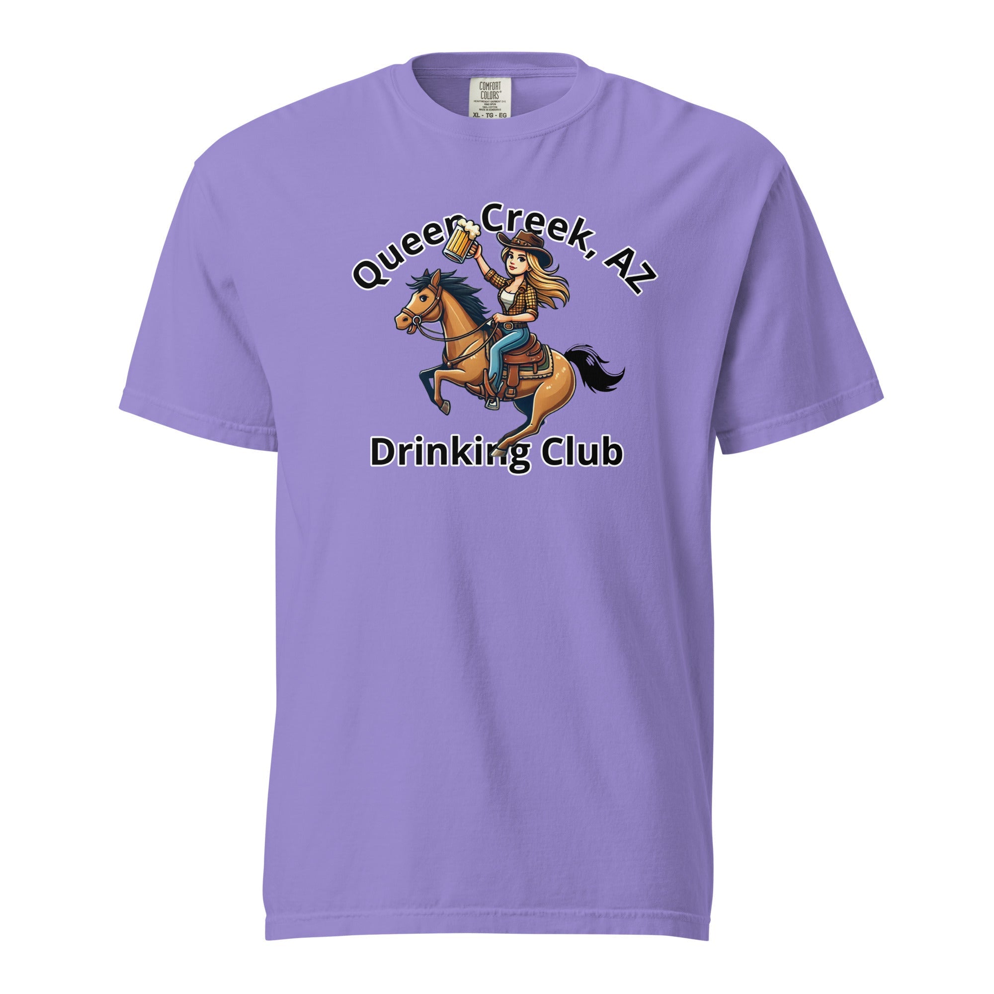 Queen Creek, AZ Cowgirl Drinking Club Unisex Heavyweight T-shirt