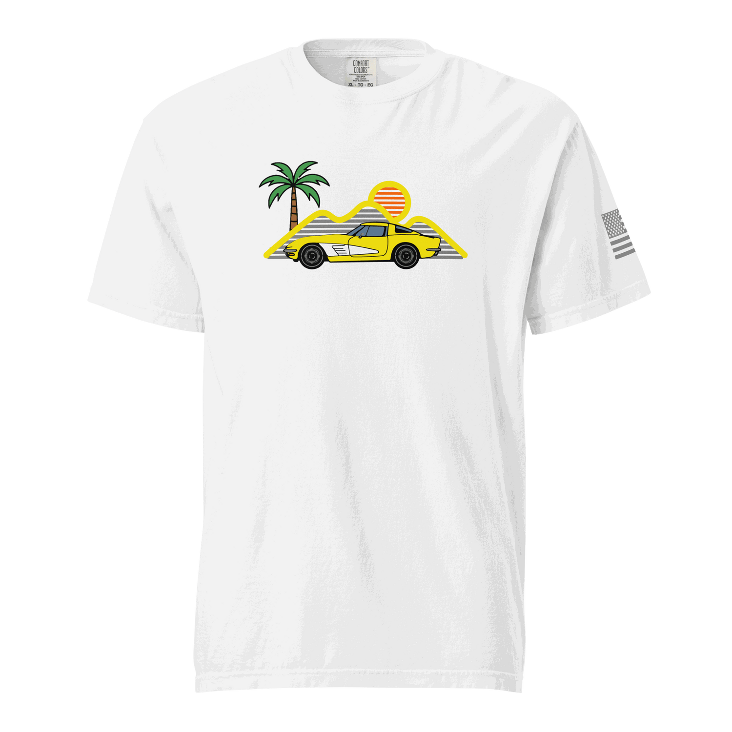 Retro classic Corvette t-shirt white