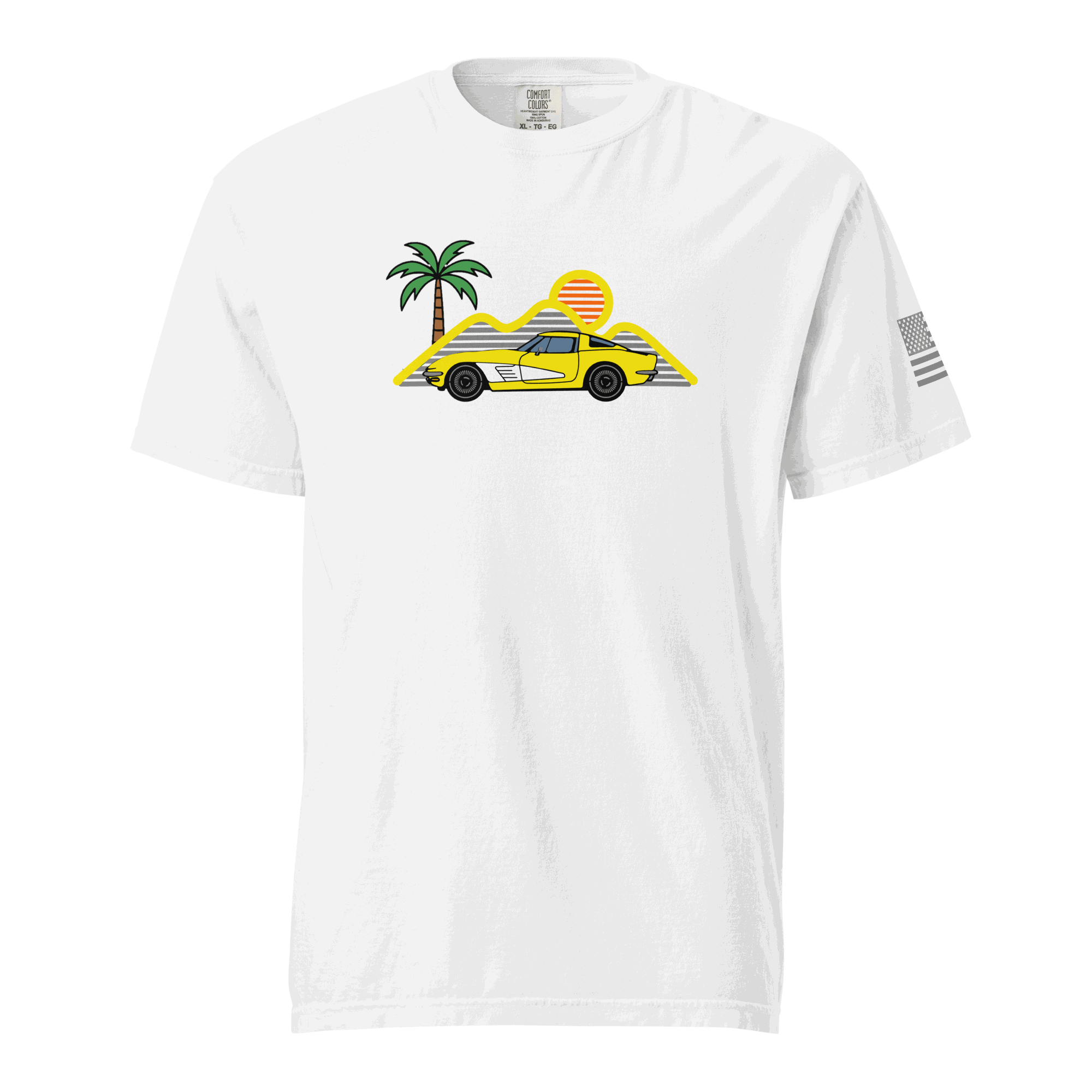 Retro classic Corvette t-shirt white