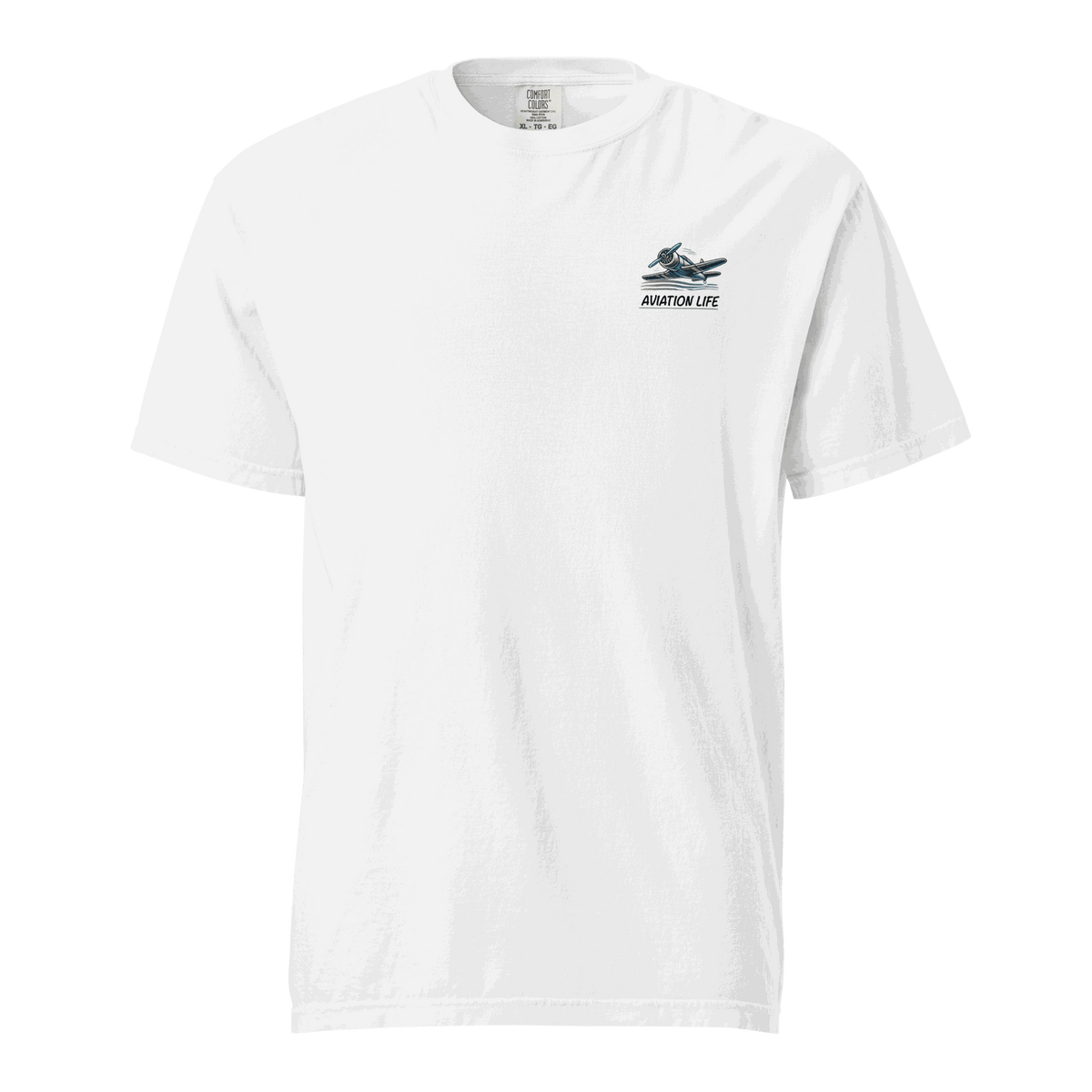 Female wings helmet graphic on soft, heavyweight unisex t-shirt