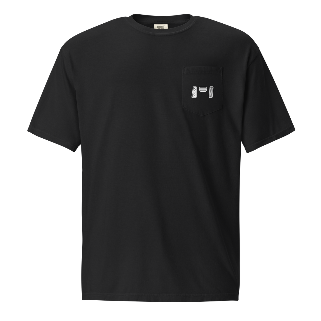 manual transmission t-shirt featuring a pocket detail in a relaxed fit, made from 100% ring-spun cotton