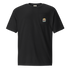Summer Corvette pocket t-shirt in black with pocket detail and colorful graphic.
