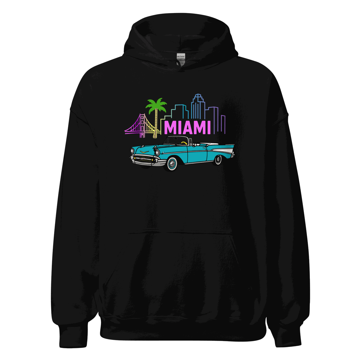 Unisex Miami Hoodie - Soft Cotton Pullover Comfortable &amp; Stylish