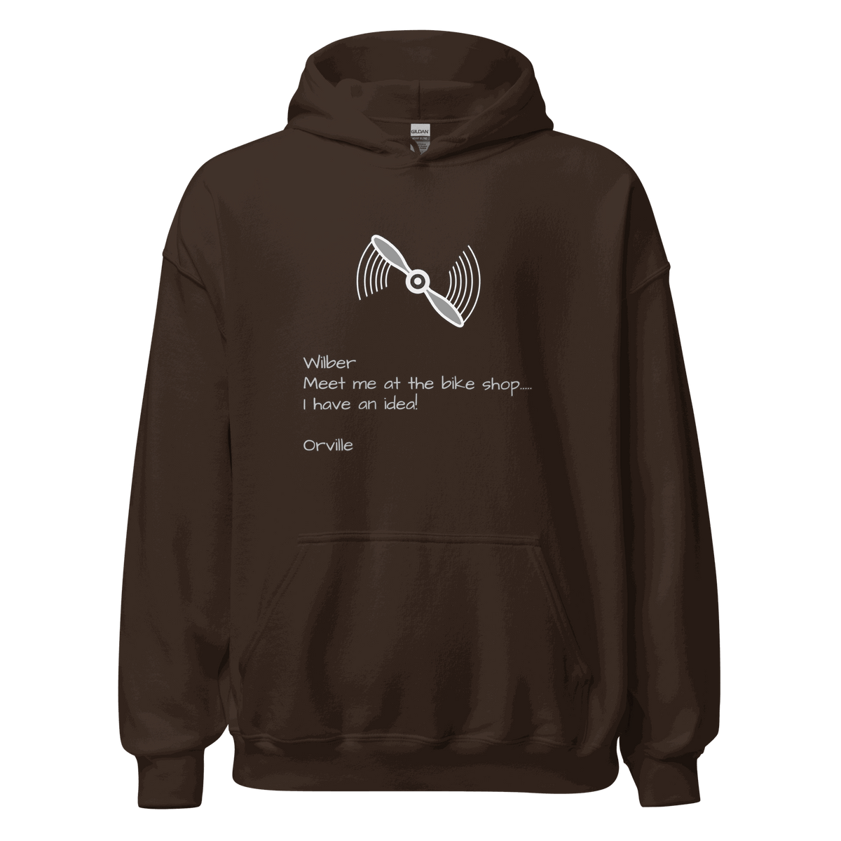 Wilber and Orville Bike Shop Hoodie cozy cycling style sweatshirt