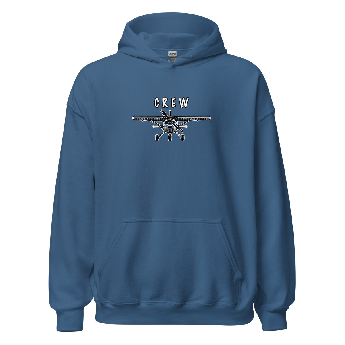 Crew unisex hoodie soft double-lined hood front pouch pocket breathable fabric