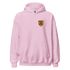 Queen Creek PCAR Club soft unisex pink hoodie with front pouch pocket and double-lined hood
