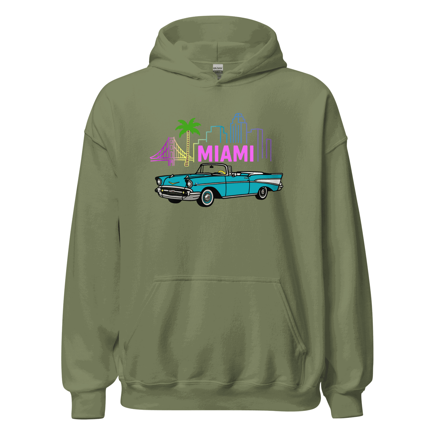 Unisex Miami Hoodie - Soft Cotton Pullover Comfortable &amp; Stylish