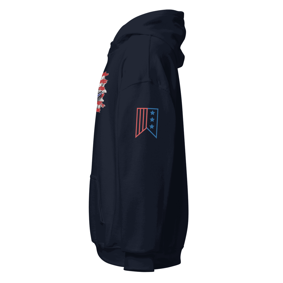 F4U Flag Unisex Hoodie with double-lined hood and front pouch pocket for pilot gift enthusiasts