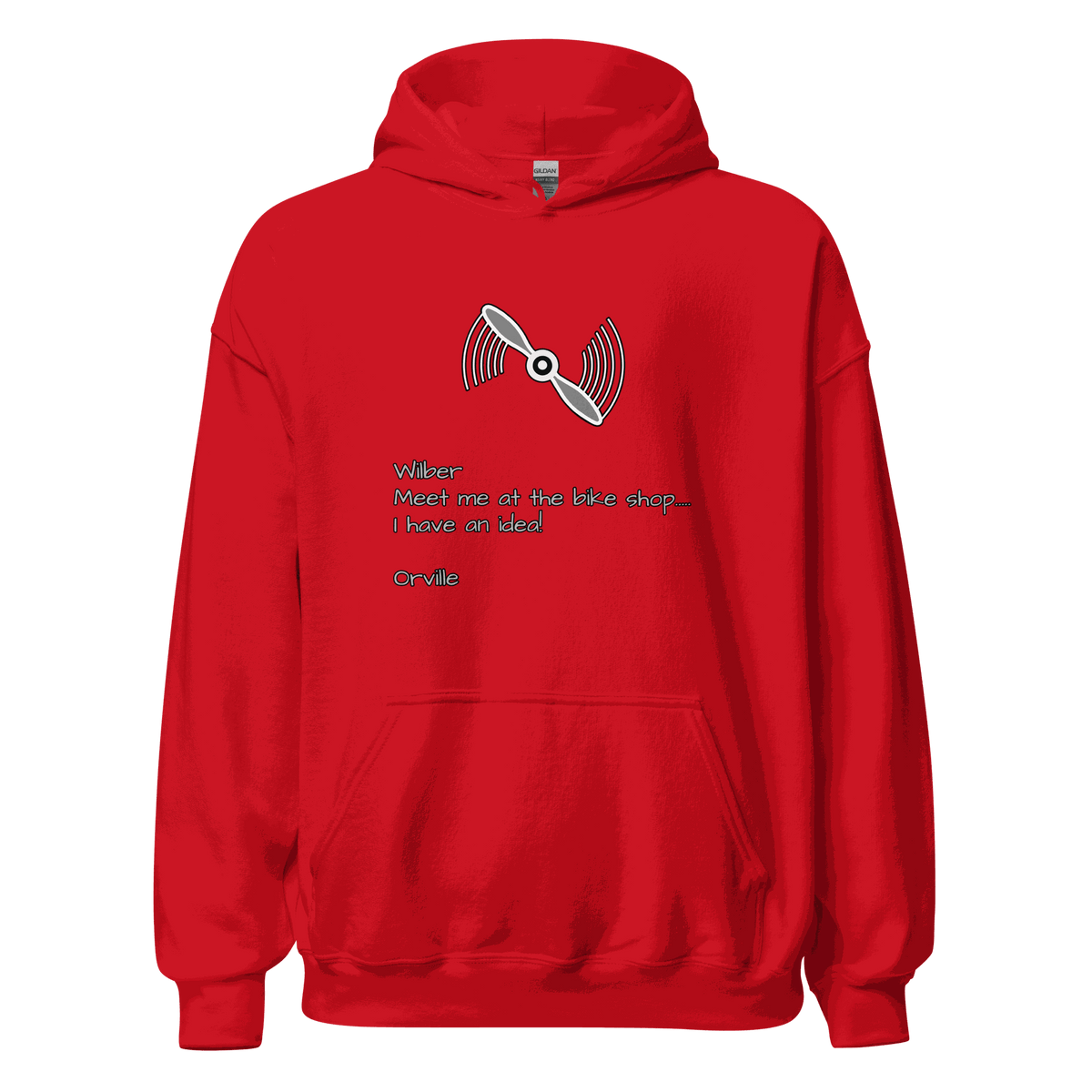 Wilber and Orville Bike Shop Hoodie cozy cycling style sweatshirt