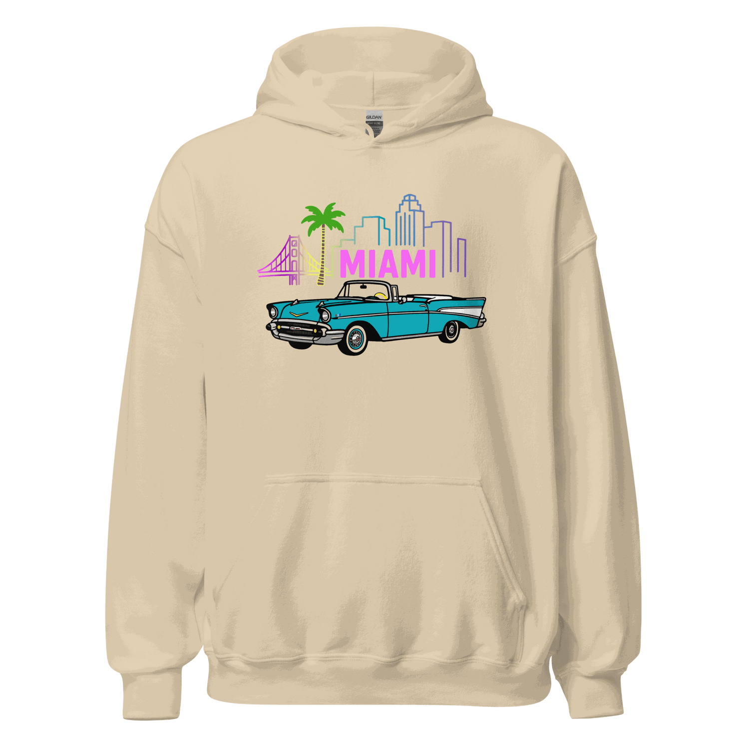Unisex Miami Hoodie - Soft Cotton Pullover Comfortable &amp; Stylish