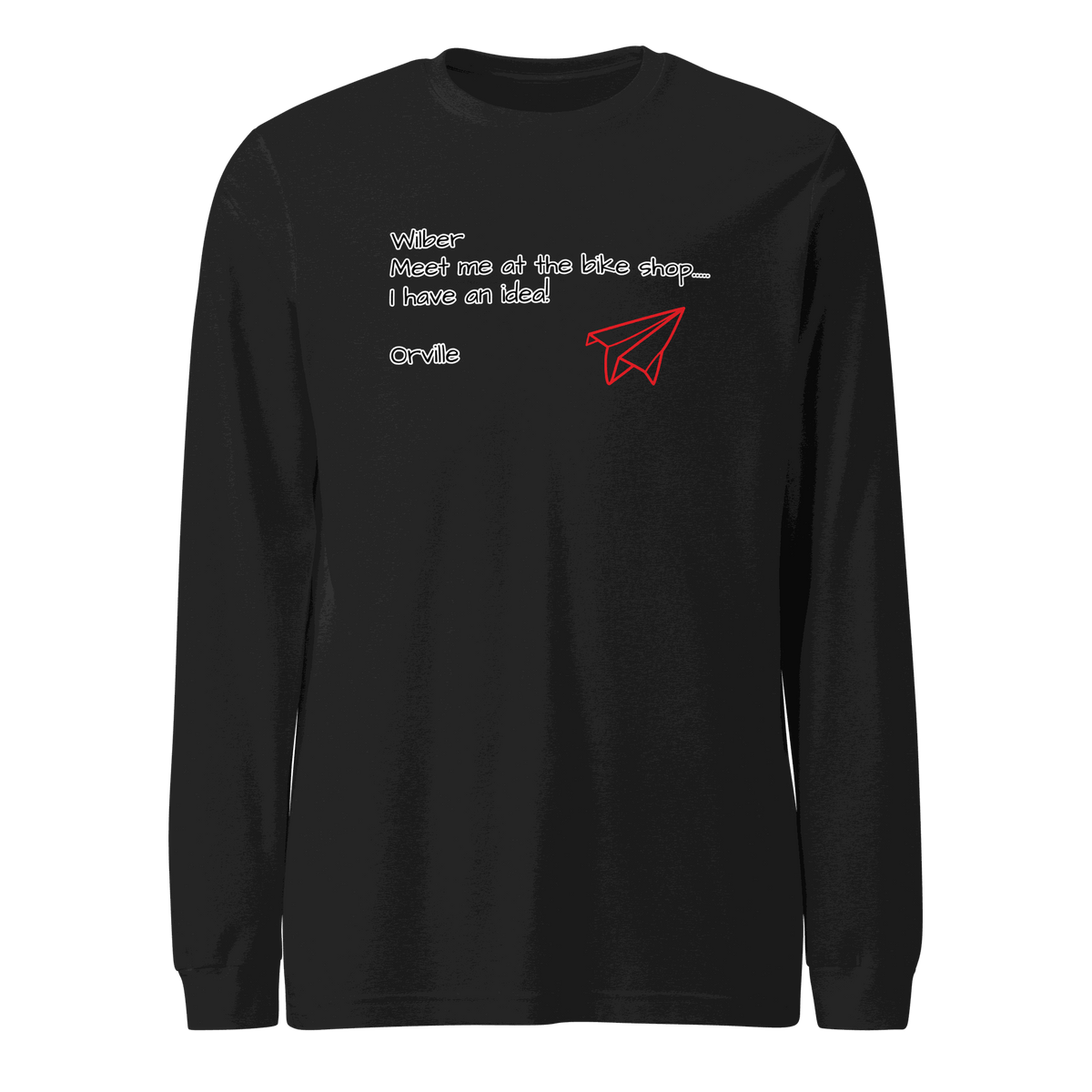 Bike Shop Unisex long sleeve tee in casual and professional fit with ribbed cuffs and crew neck