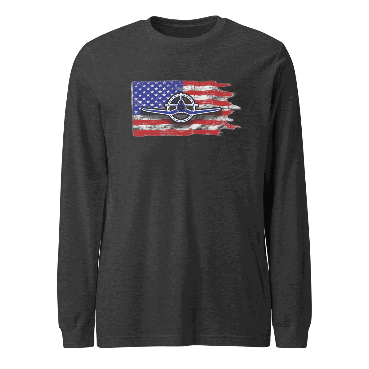 Unisex Airplane Tee F4U Corsair long sleeve shirt in cotton blend