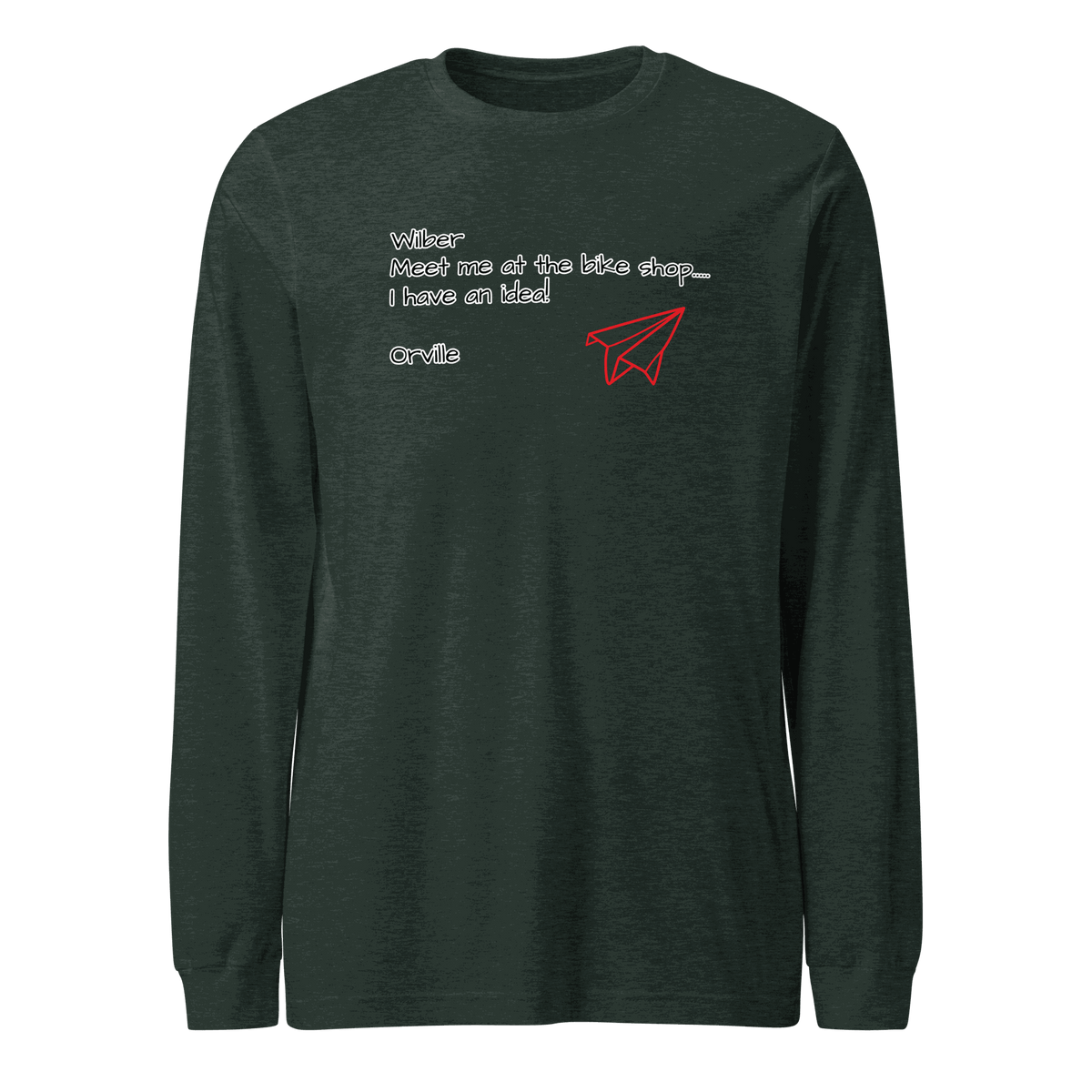 Bike Shop Unisex long sleeve tee in casual style with ribbed cuffs and crew neck