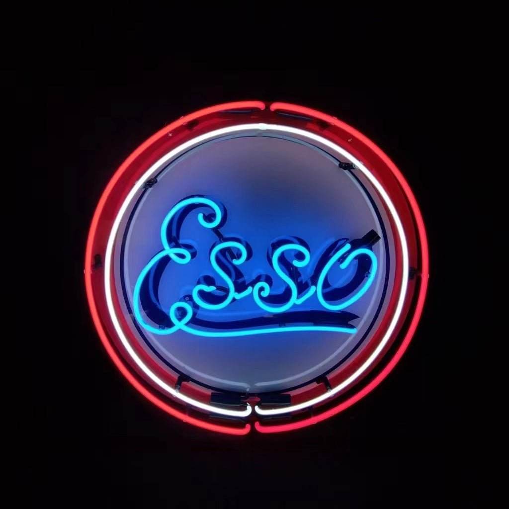 Vintage Style Esso Logo Neon Signs Light - Prop and Piston