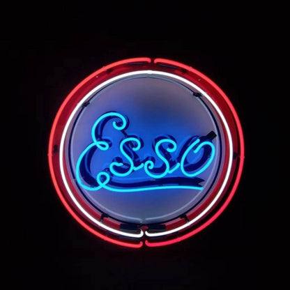 Vintage Style Esso Logo Neon Signs Light - Prop and Piston