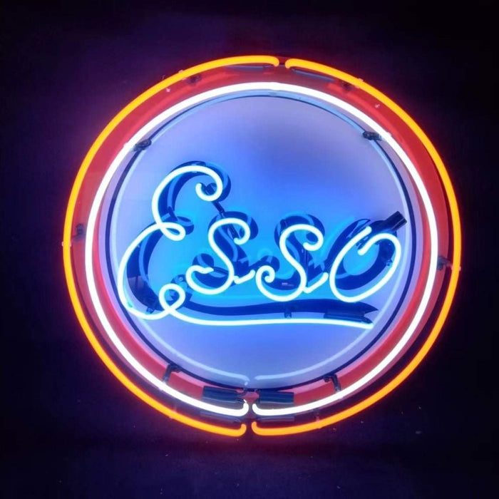 Vintage Style Esso Logo Neon Signs Light - Prop and Piston