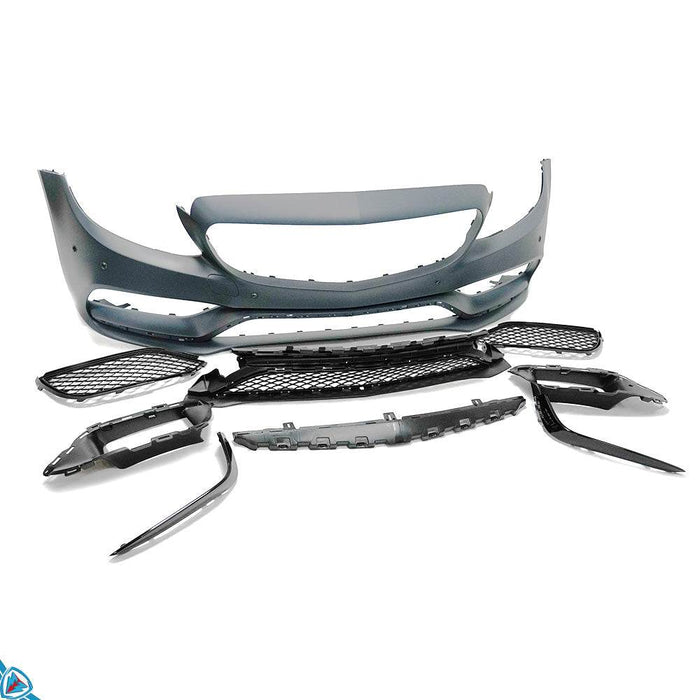2015-2018 Mercedes-Benz (W205) Pre-Facelift C63 AMG Style Front Bumper Conversion Kit - Prop and Piston