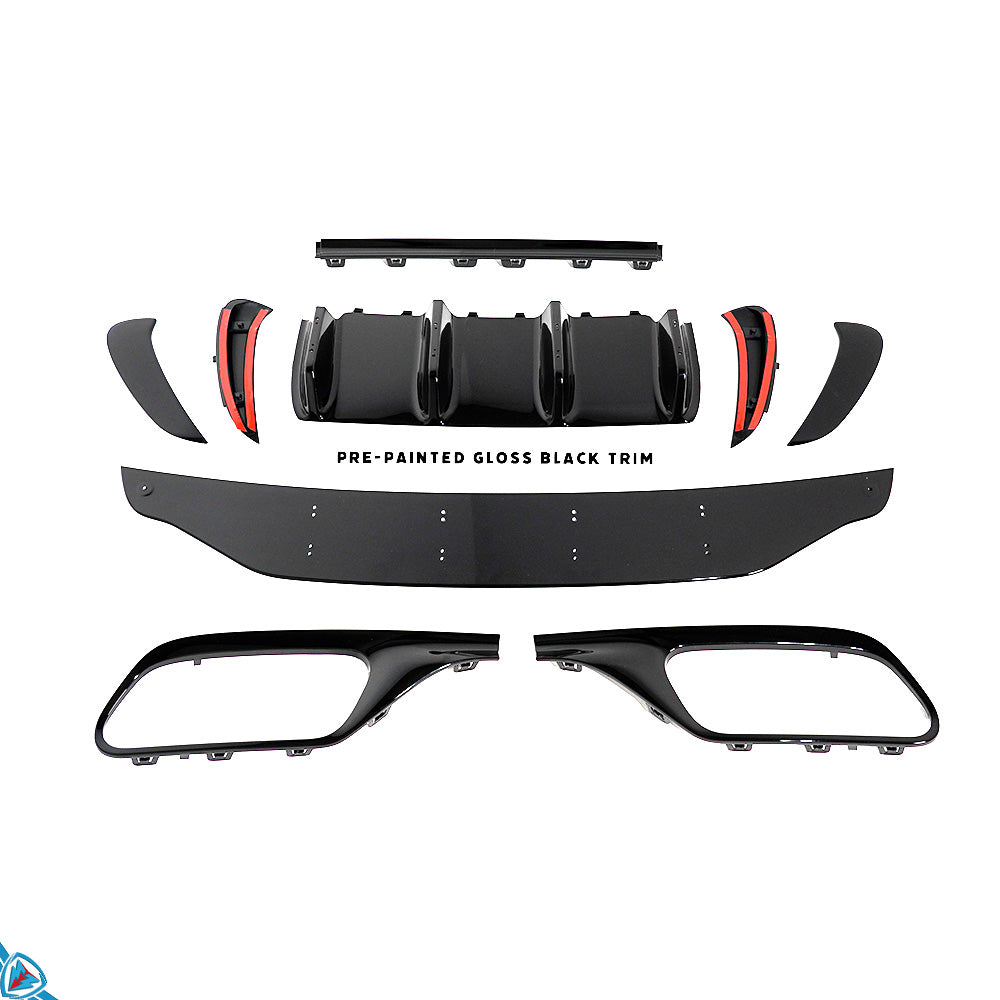 2022-2025 Mercedes-Benz (W206) Pre-Facelift C63 AMG Style Rear Bumper Conversion Kit - Prop and Piston